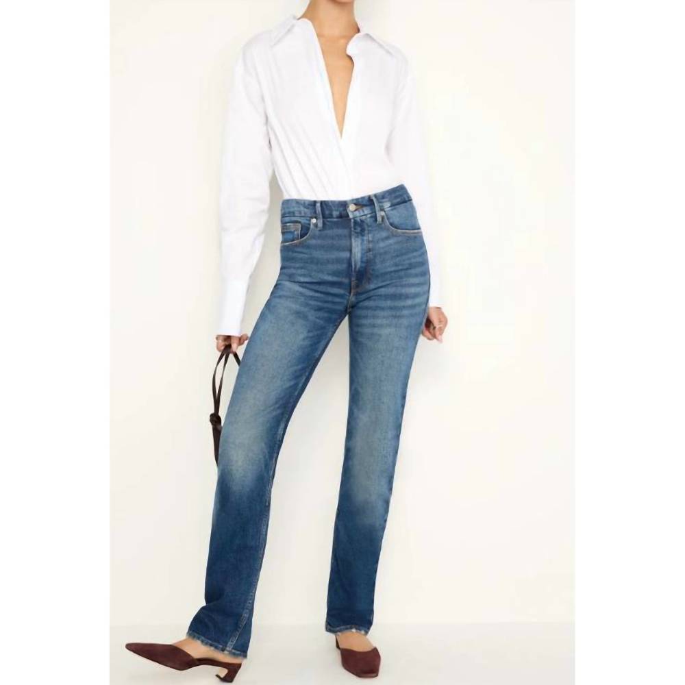 Good American Blue Straight Leg Jeans